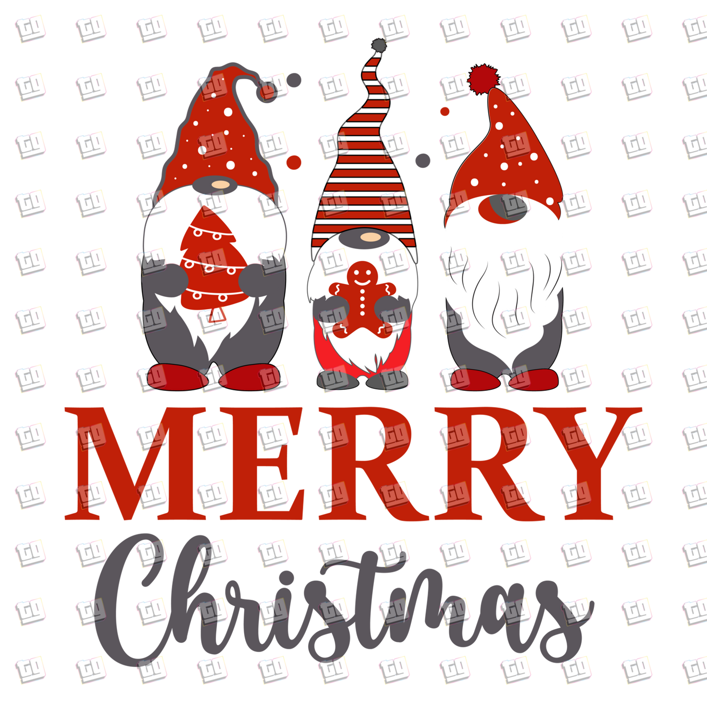 Merry Christmas Gnomes - Holidays - DTF Transfer