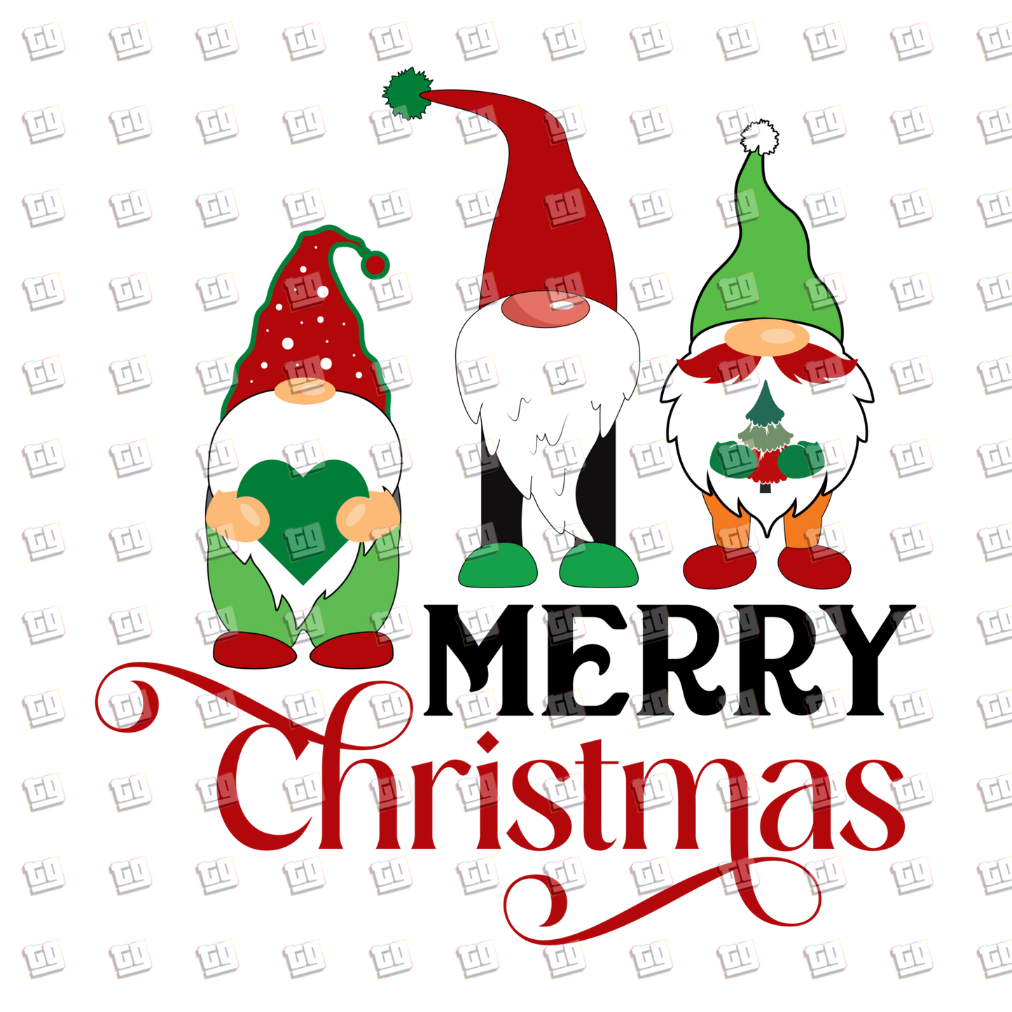 Merry Christmas Gnomes - Holidays - DTF Transfer