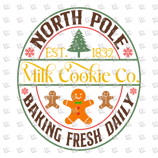 North Pole Milk & Cookie Co. (Ginerbread) - Holidays - DTF Transfer