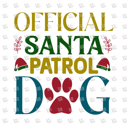 Official Santa Patrol Dog - Holidays - DTF Transfer