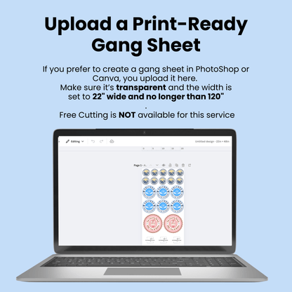 Upload Print-Ready Gang Sheets (DTF)
